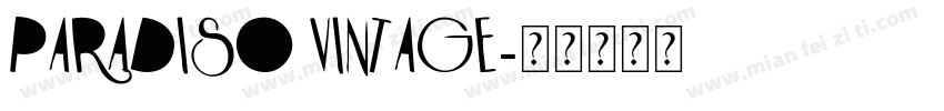 Paradiso Vintage字体转换